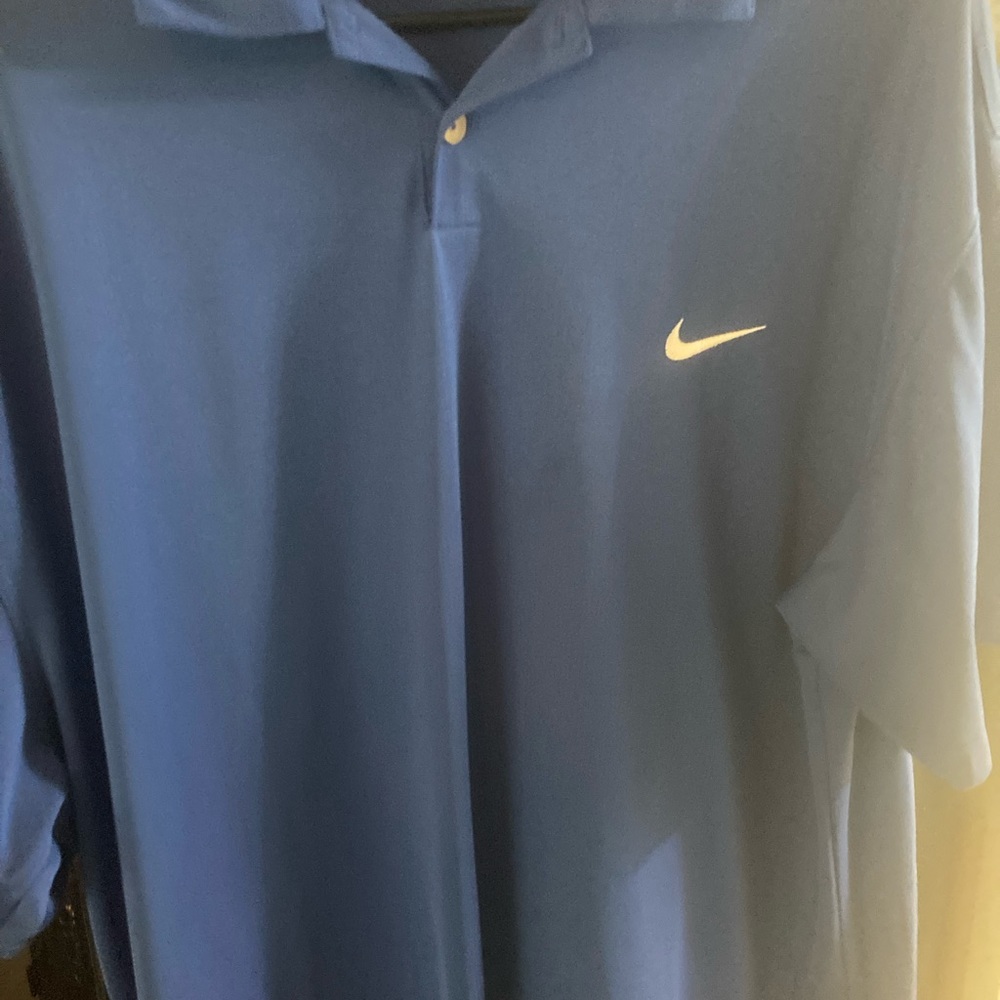 Men’s blue Nike, golf shirt, performance wear size XXL